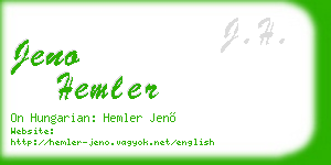 jeno hemler business card